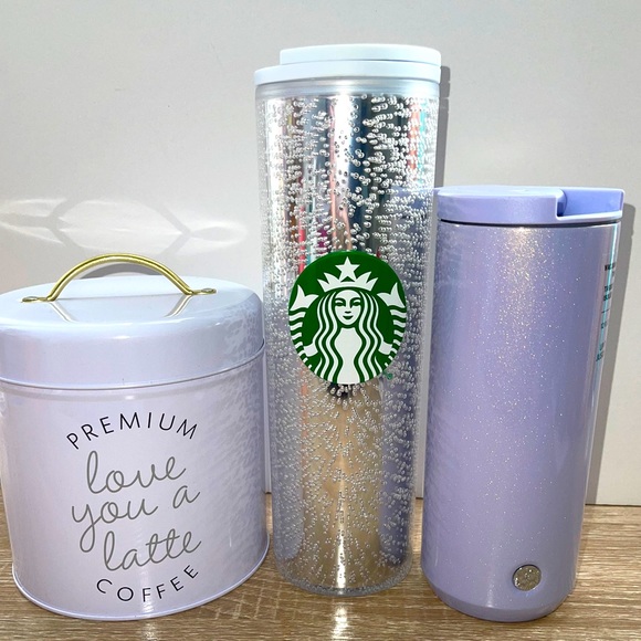 Starbucks Other - 💜🤍Starbucks tumbler coffee cup set💜🤍
